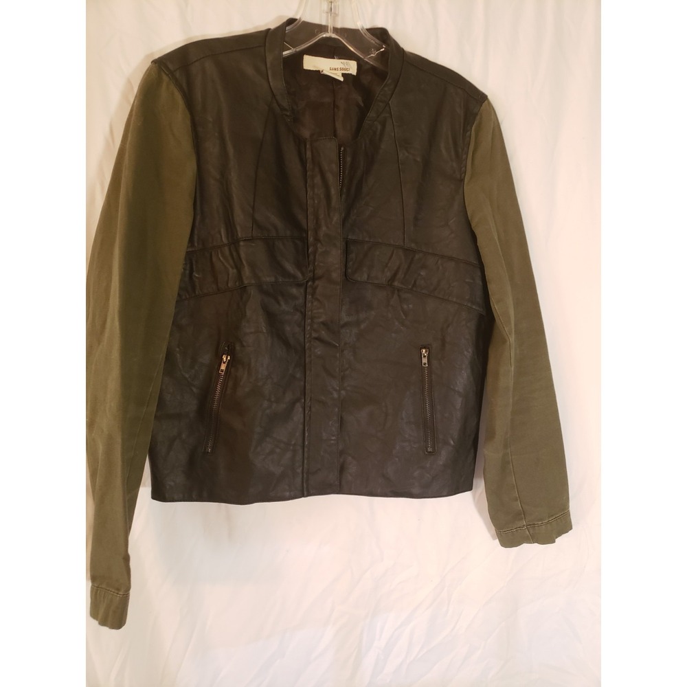 Women's Sans Souci Black And Green Cropped Jacket Size M